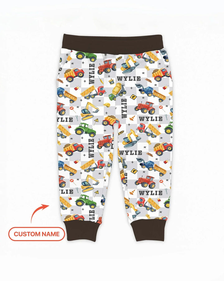 Jogginghose aus Bambus mit individuellem Namen „Under Construction“
