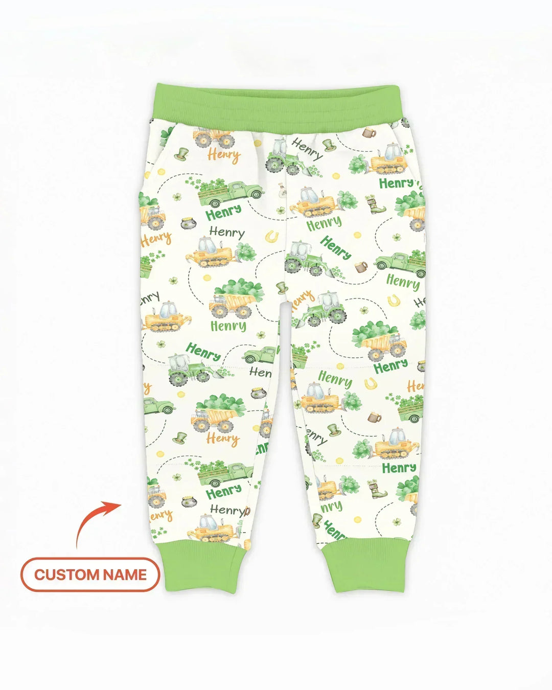 Konstruktion St. Patrick's Day Personalisierter Name Bambus Jogger