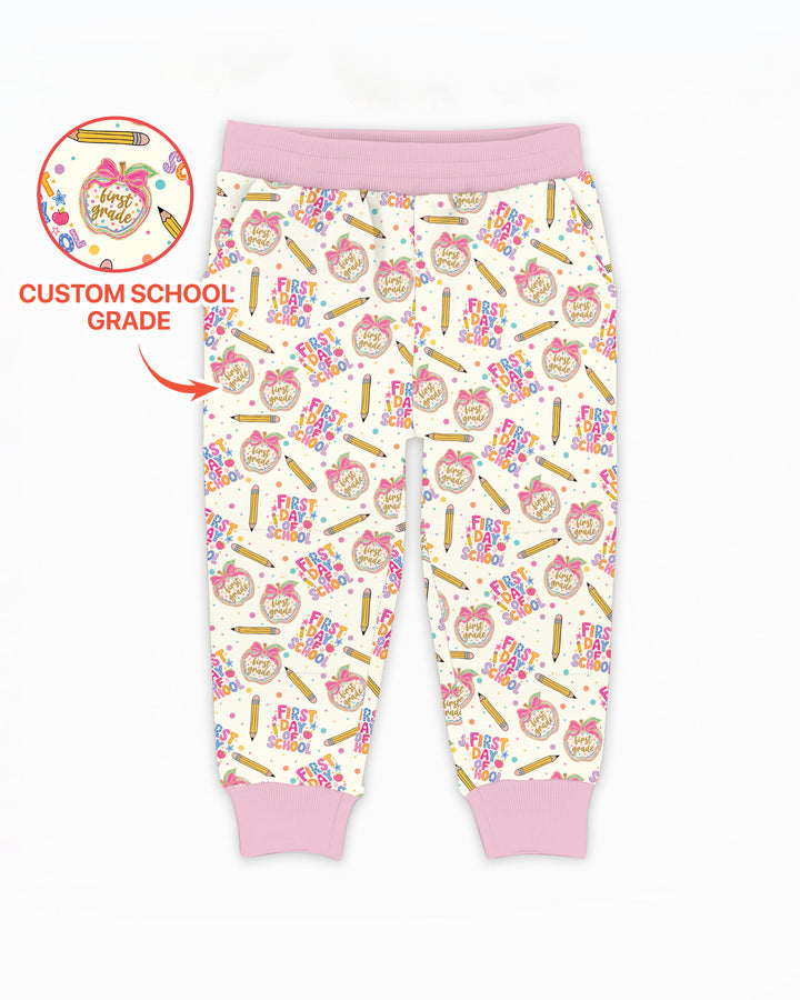 Custom School Grade First Day Cutie Bamboo Jogger