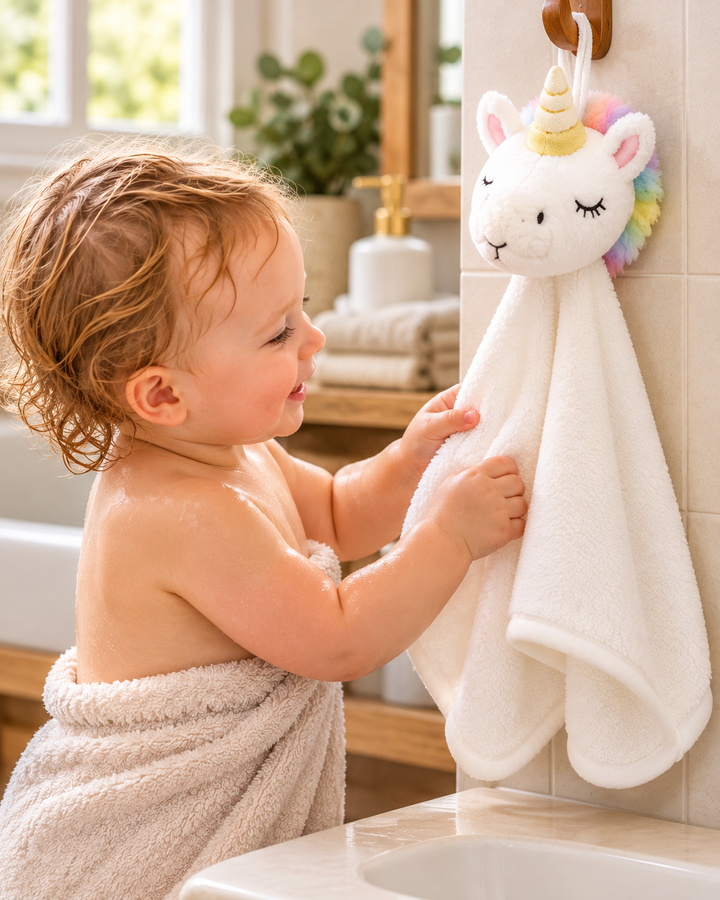 Cute Unicorn Puppet Washcloth