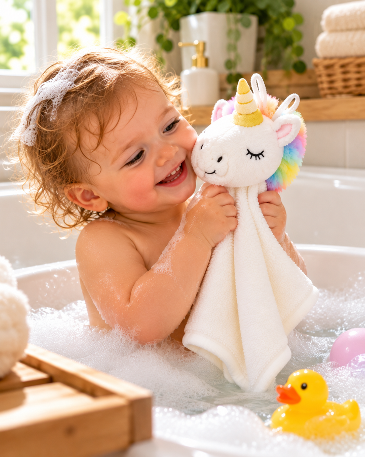 Cute Unicorn Puppet Washcloth