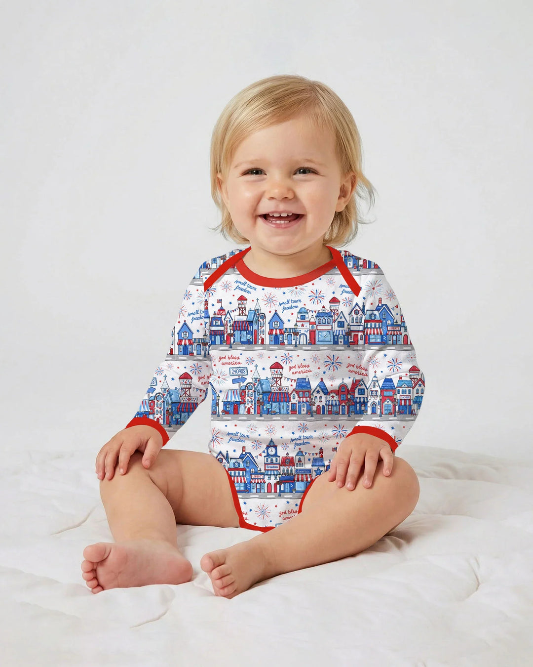 Gerippte Babykleidung mit individuellem Foto - Weich &amp; Skizzenhaft