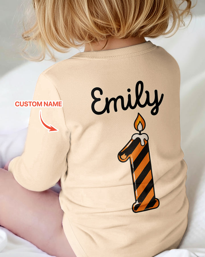 Personalized My First Halloween Pumpkin Bamboo Bodysuit