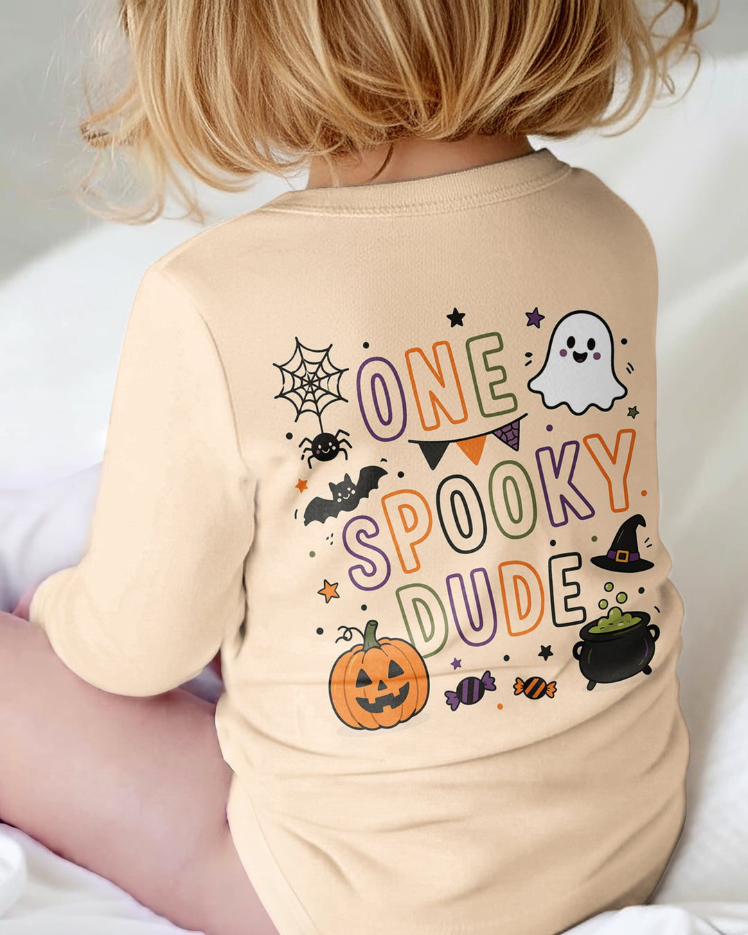 Custom Name Halloween 1st Birthday Bamboo Bodysuit
