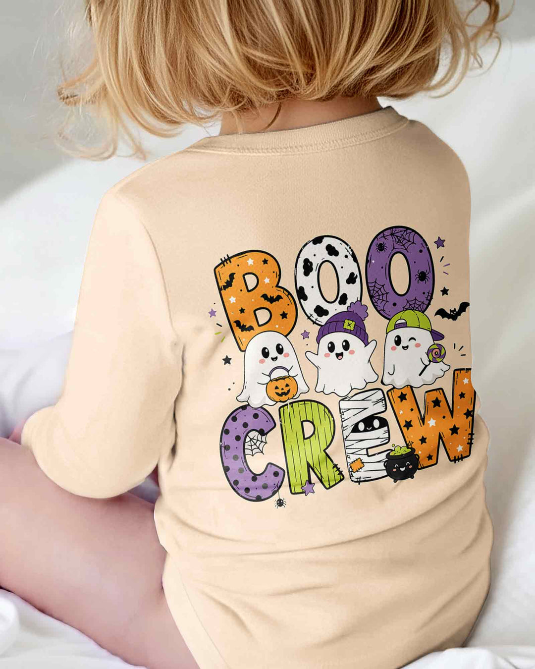 Personalized Boo Crew Halloween Ghost Group Spooky Bamboo Bodysuit