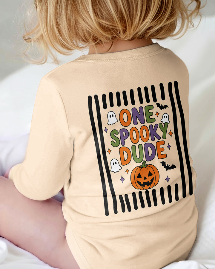 Personalized Halloween First Birthday Baby One Spooky Dude Bamboo Bodysuit