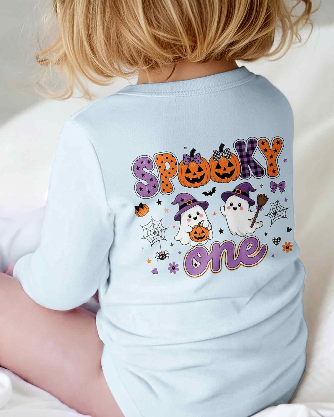 Personalized Spooky One Baby Boo Halloween First Birthday Bamboo Bodysuit