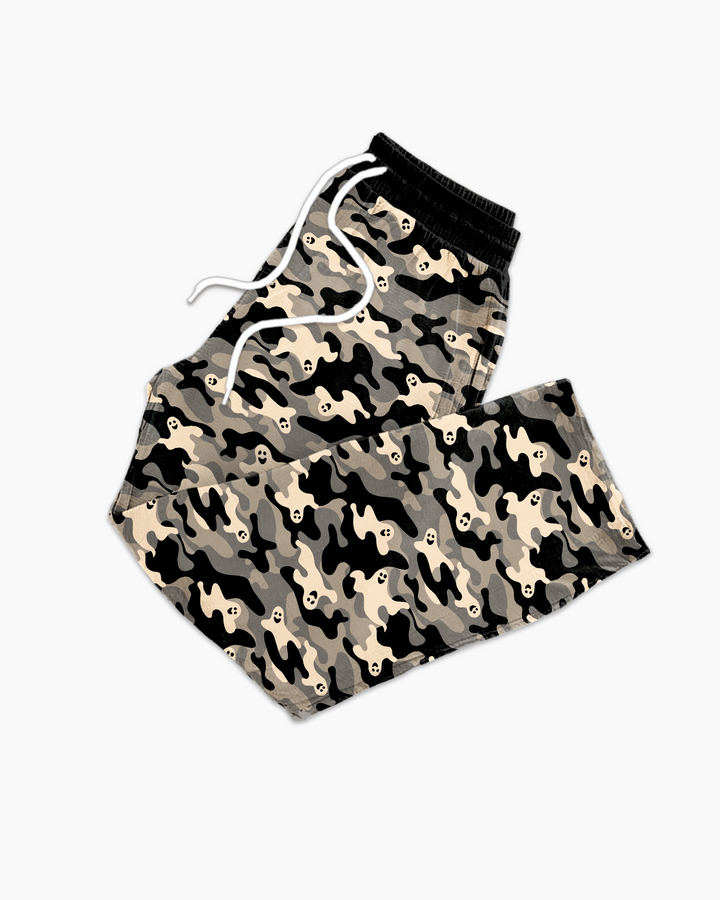 Camo Halloween Ghost Bamboo Men's Pajama Set