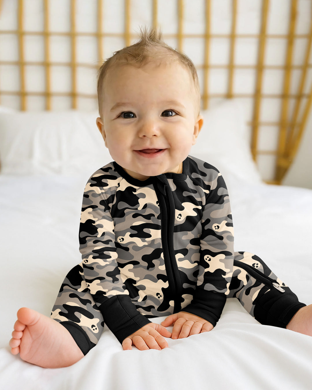 Camo Halloween Ghost Bamboo Convertible Zippy