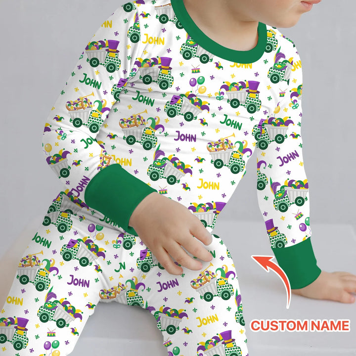 Zweiteiliges Langarm-Pyjama-Set mit Sommerfrüchten