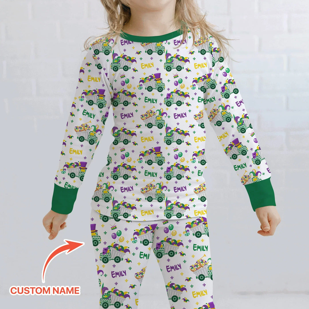 Zweiteiliges Langarm-Pyjama-Set mit Sommerfrüchten