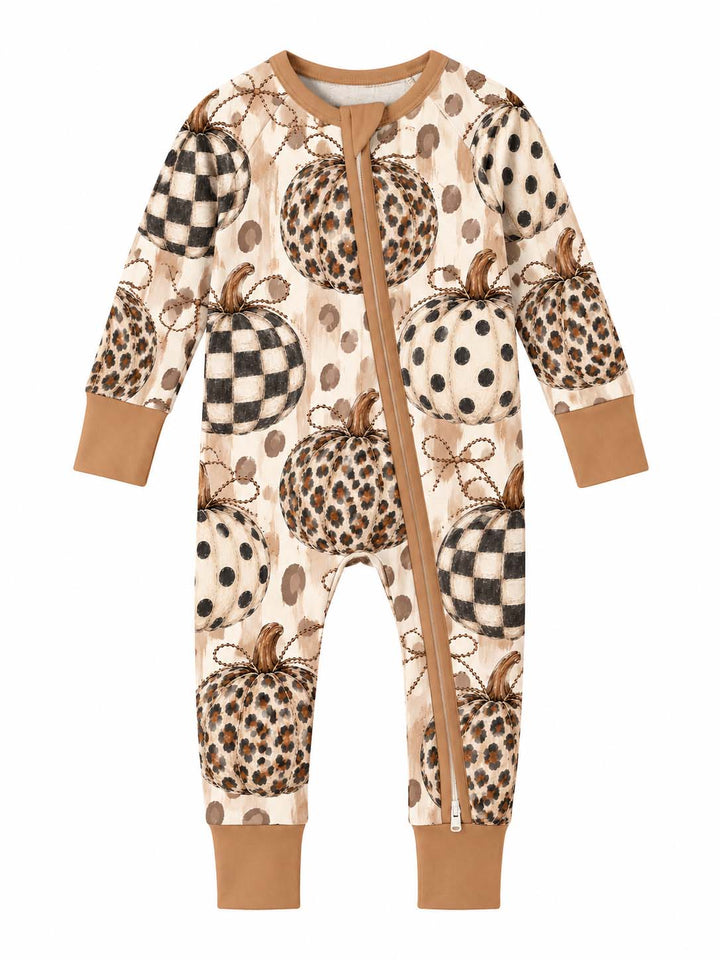 Leopard Plaid Pumpkin Bows Bamboo Convertible Zippy