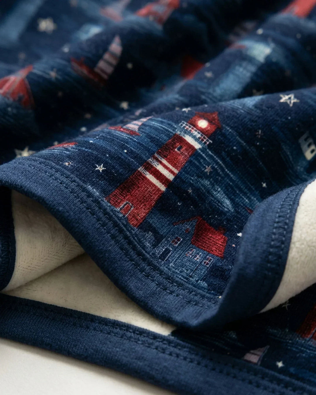 Lighthouse Starry Night Bamboo Blanket