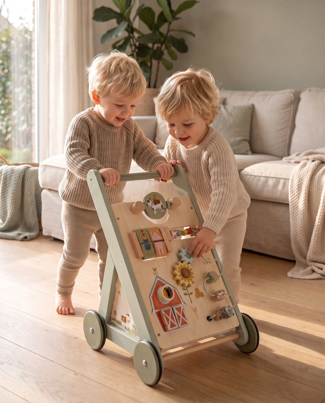 Happy Farm Wooden Activity Walker
