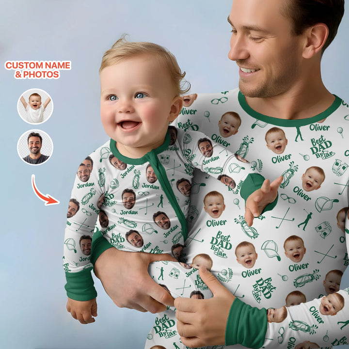 Custom Photo Best Dad By Par Bamboo Convertible Zippy