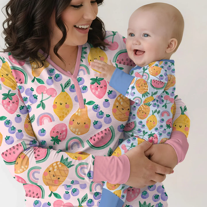 Fruitie Cuties Familien-Pyjama-Set aus Bambus für Damen