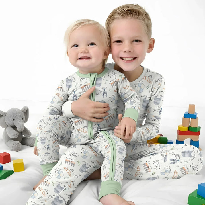 Gerippte Babykleidung mit individuellem Foto - Weich &amp; Skizzenhaft
