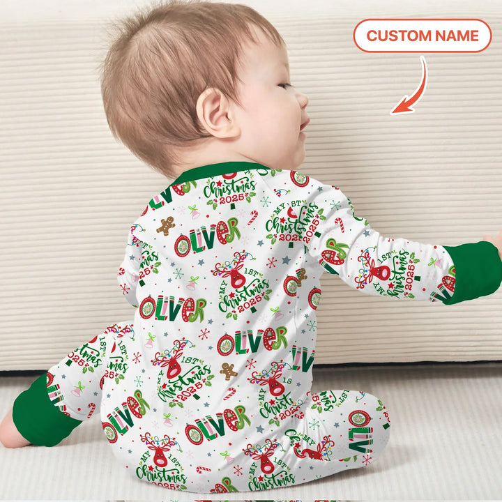 Custome Name "Whimsical Little Green" Convertible Zippy , Custome Name "Whimsical Little Green" Convertible Zippy - 0-3M