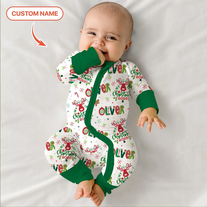 Custome Name "Whimsical Little Green" Convertible Zippy , Custome Name "Whimsical Little Green" Convertible Zippy - 0-3M