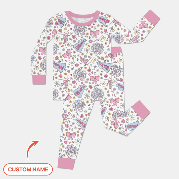 Zweiteiliges Langarm-Pyjama-Set mit Sommerfrüchten