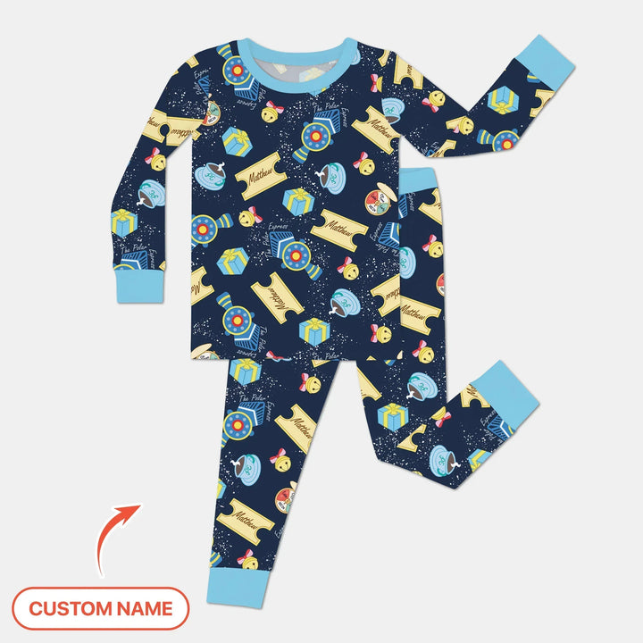 Zweiteiliges Langarm-Pyjama-Set mit Sommerfrüchten