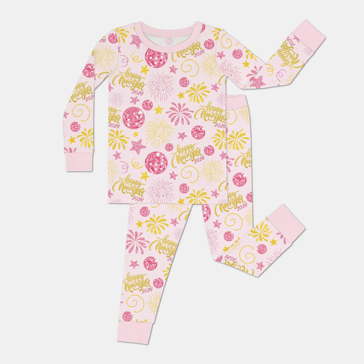 New Year's Eve Celebration Bamboo Two Piece Long Sleeve Pajama Set