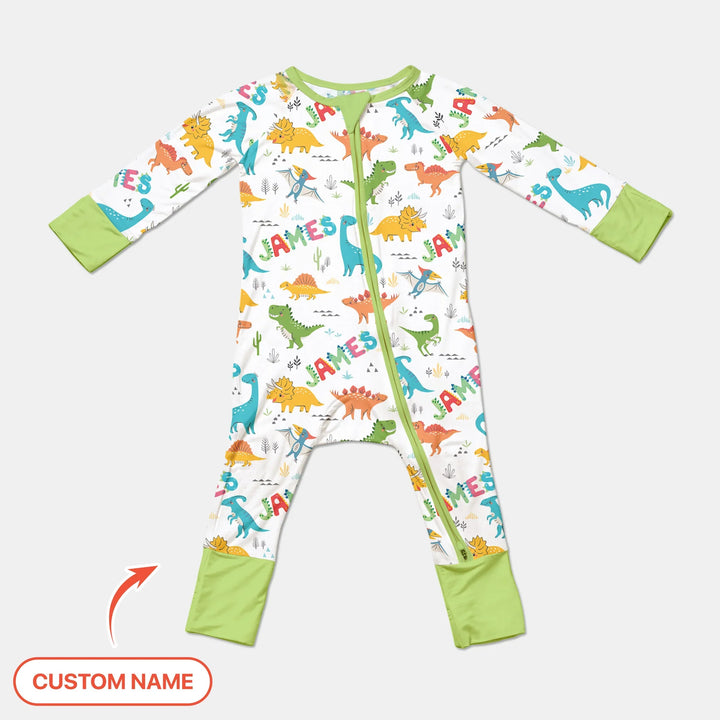 Dino Adventure Custom Name Bamboo Convertible Zippy