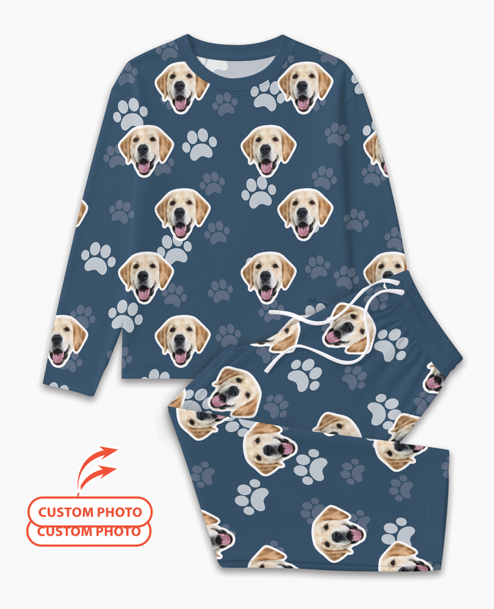 Personalized Dog & Cat Photo Bamboo Men's Pajama Set