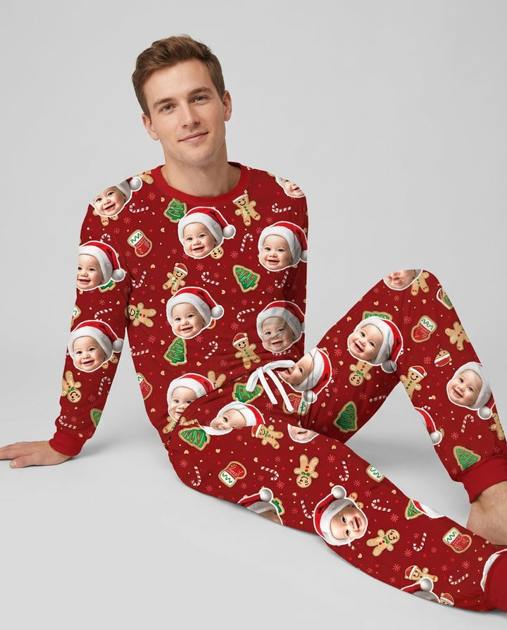 Custom Photo Funny Family Bamboo Men's Pajama Set