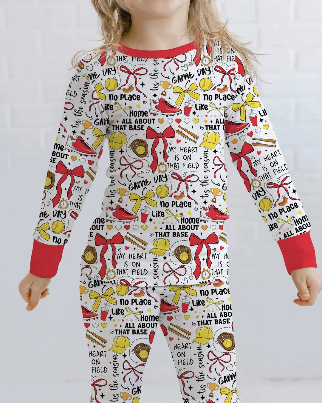 Zweiteiliges Langarm-Pyjama-Set mit Sommerfrüchten