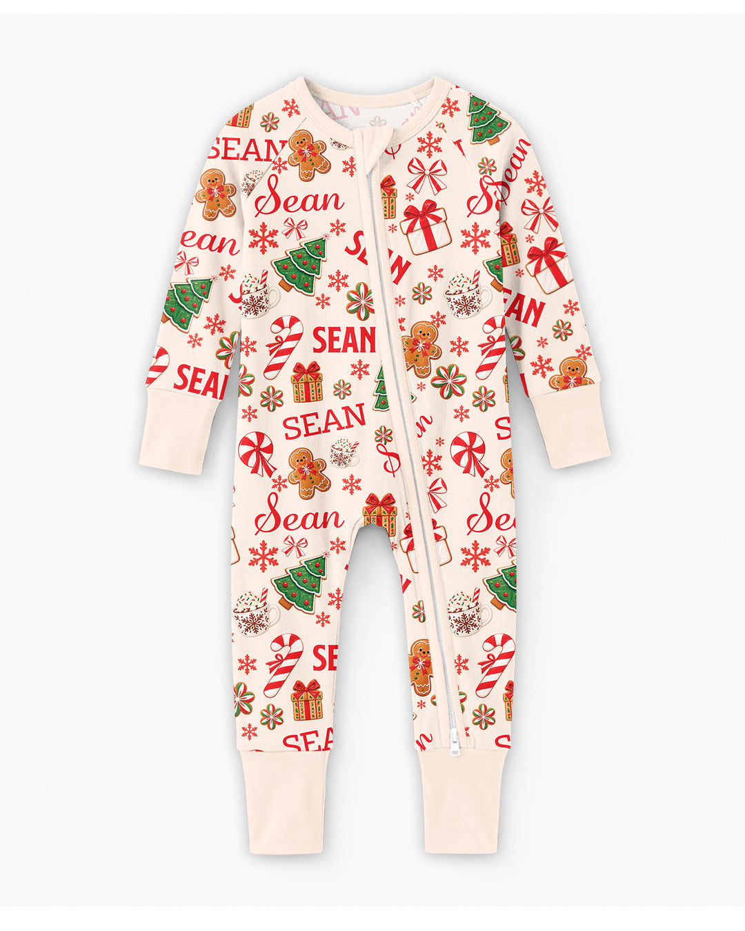 Merry Christmas Custom Name Bamboo Convertible Zippy