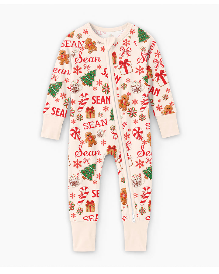 Merry Christmas Custom Name Bamboo Convertible Zippy