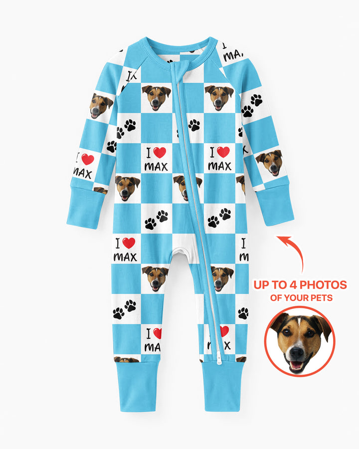 Custom Photo I Love My Best Friend Dog/Cat Bamboo Convertible Zippy