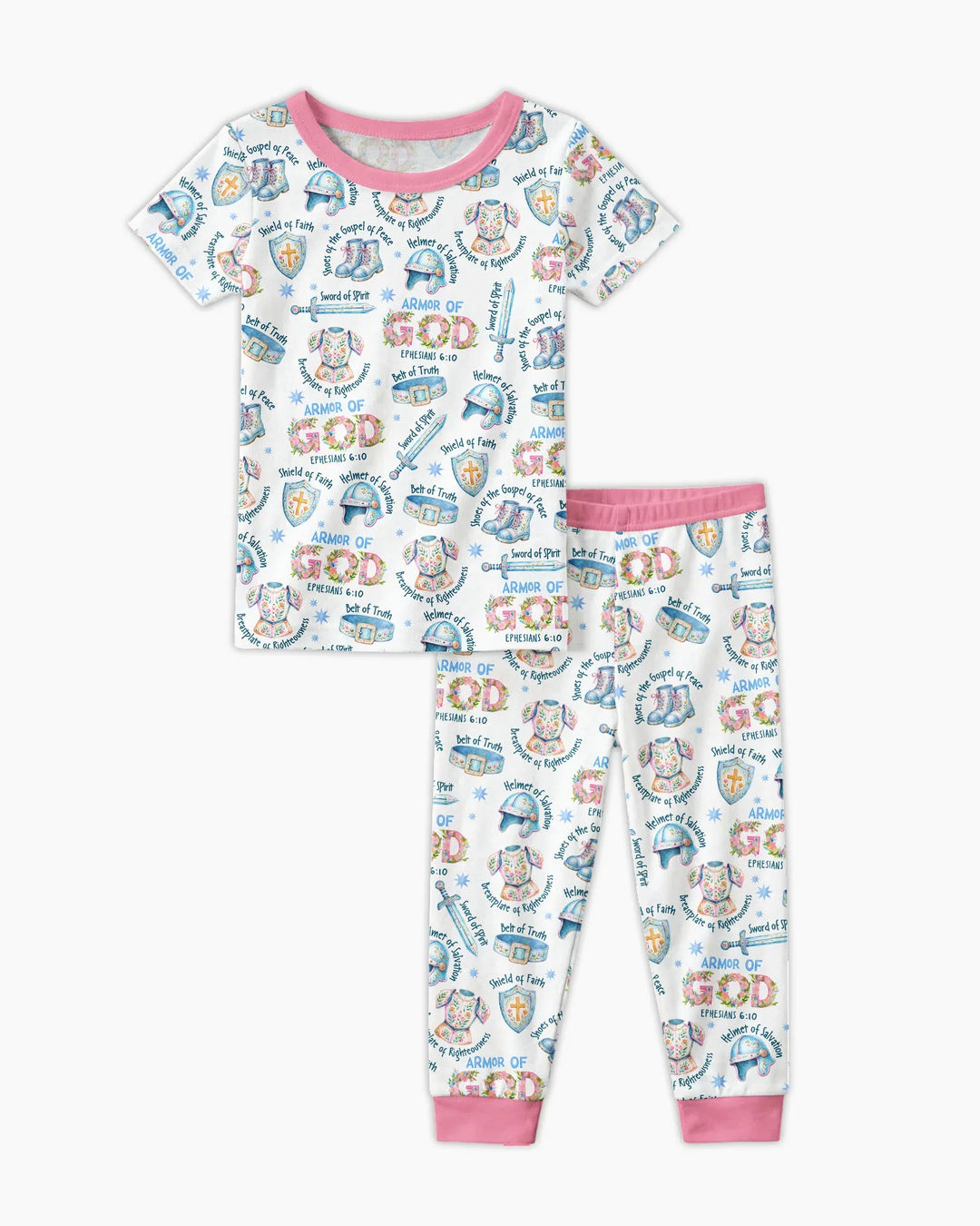 Zweiteiliges, kurzärmliges Pyjama-Set mit Marienkäfern
