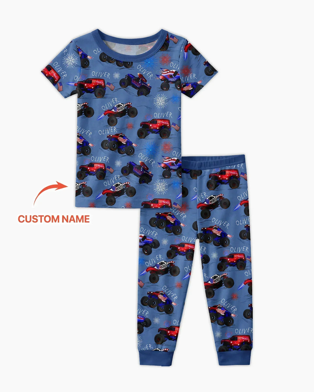 Zweiteiliges, kurzärmliges Pyjama-Set mit Marienkäfern