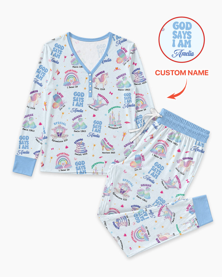Gott sagt, ich bin Damen-Pyjama-Set