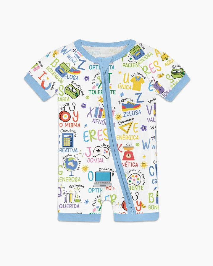 You Are Spanish Alphabet Version Bamboo Shorty Zippy
