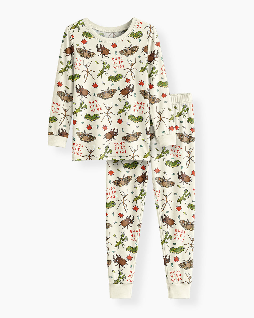 Cute Insect Friends Bamboo Two Piece Long Sleeve Pajama Set