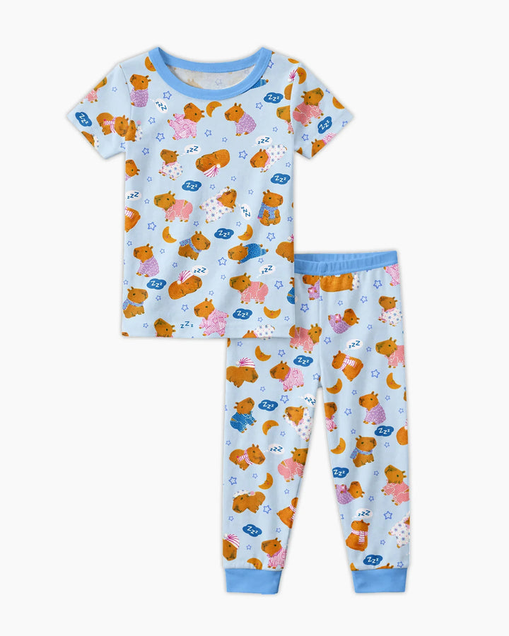 Zweiteiliges, kurzärmliges Pyjama-Set mit Marienkäfern