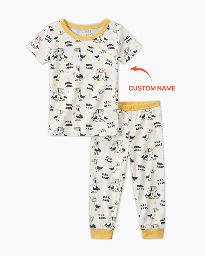 Zweiteiliges, kurzärmliges Pyjama-Set mit Marienkäfern