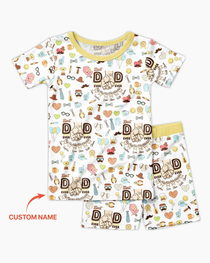 Zweiteiliges Pyjama-Set mit kurzen Ärmeln und Shorts im Sommer-Design