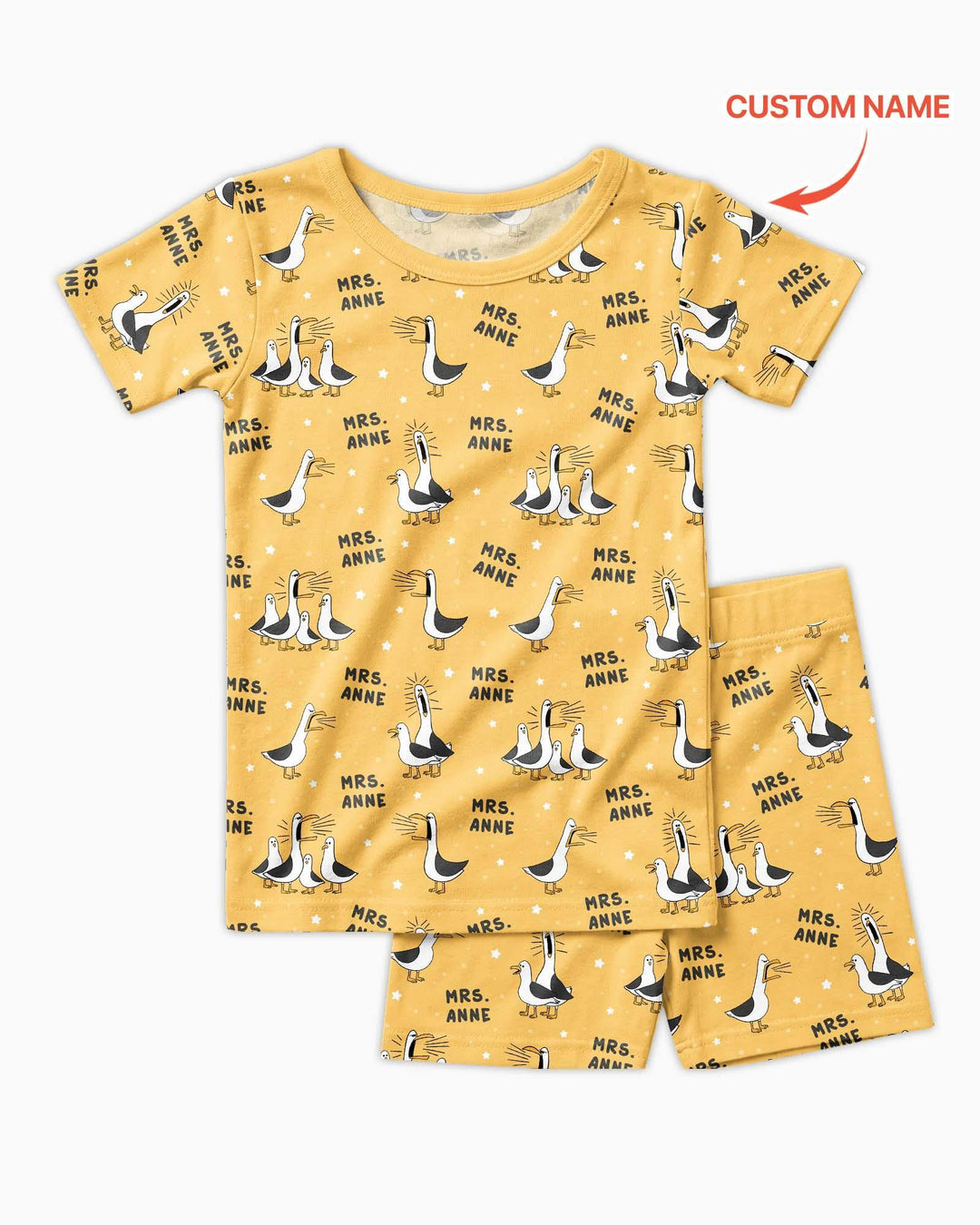 Zweiteiliges Pyjama-Set mit kurzen Ärmeln und Shorts im Sommer-Design