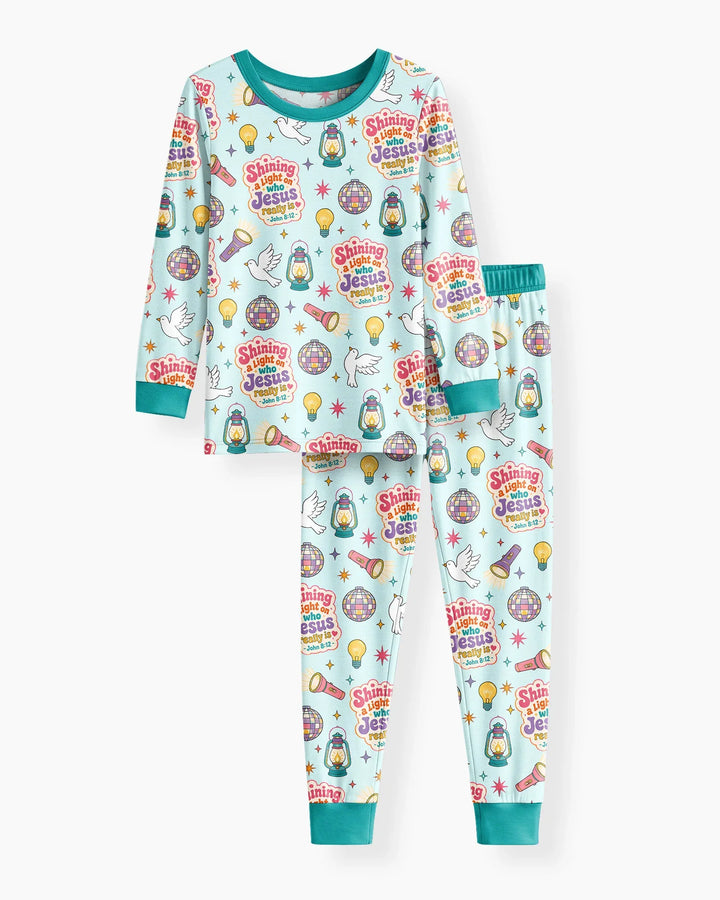 Zweiteiliges Langarm-Pyjama-Set mit Sommerfrüchten