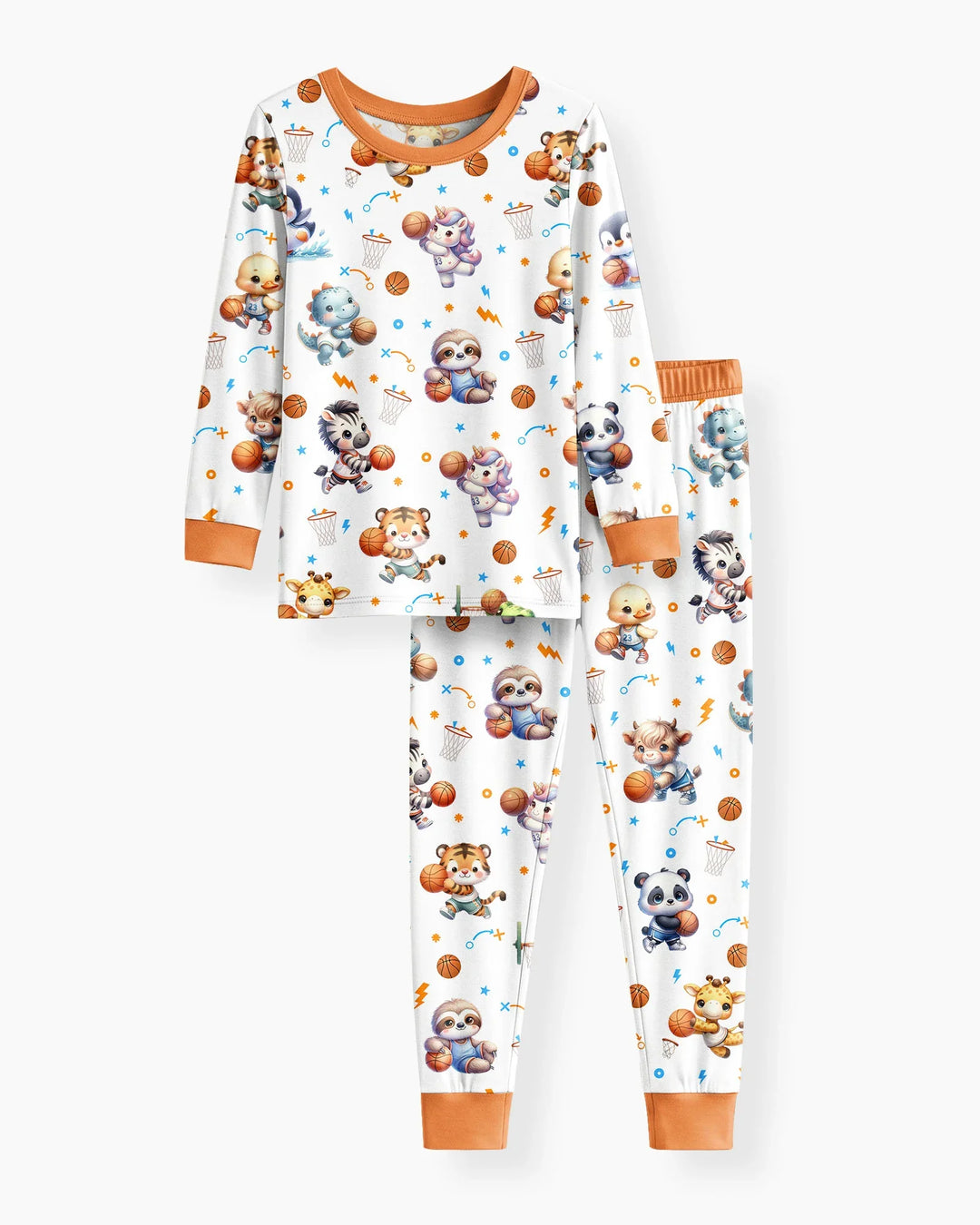 Zweiteiliges Langarm-Pyjama-Set mit Sommerfrüchten