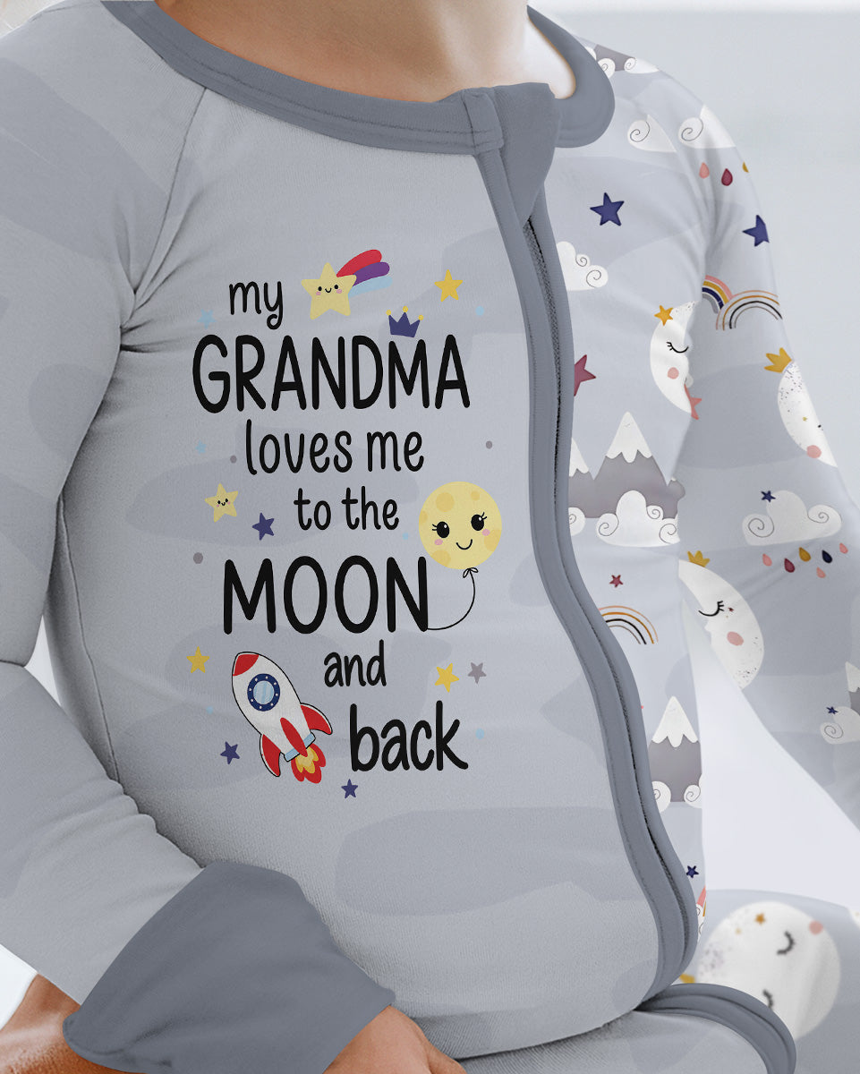 My Grandma Loves Me To The Moon And Back Bamboo Convertible Zippy