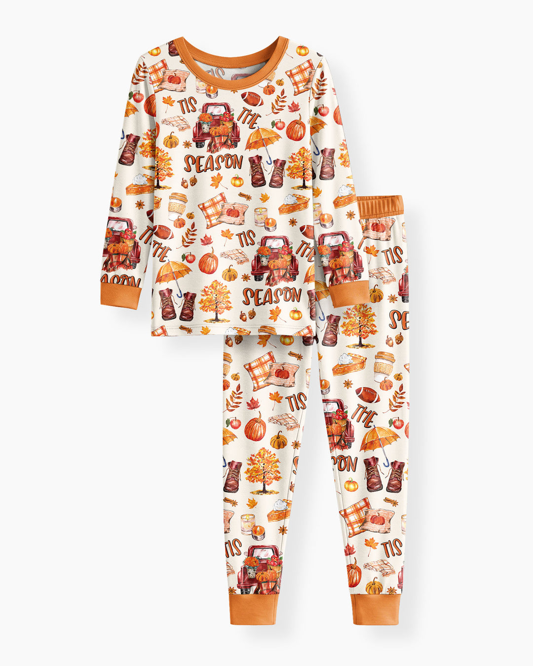 Fall Tis the Season Bamboo Two Piece Long Sleeve Pajama Set