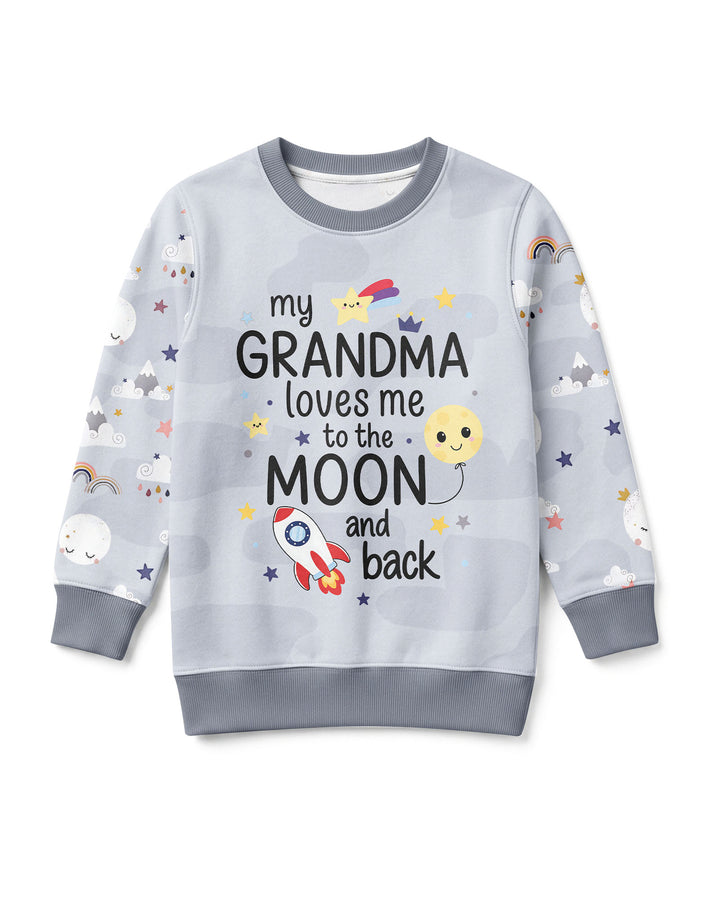 My Grandma Loves Me To The Moon And Back Bamboo Crewneck Sweatshirt