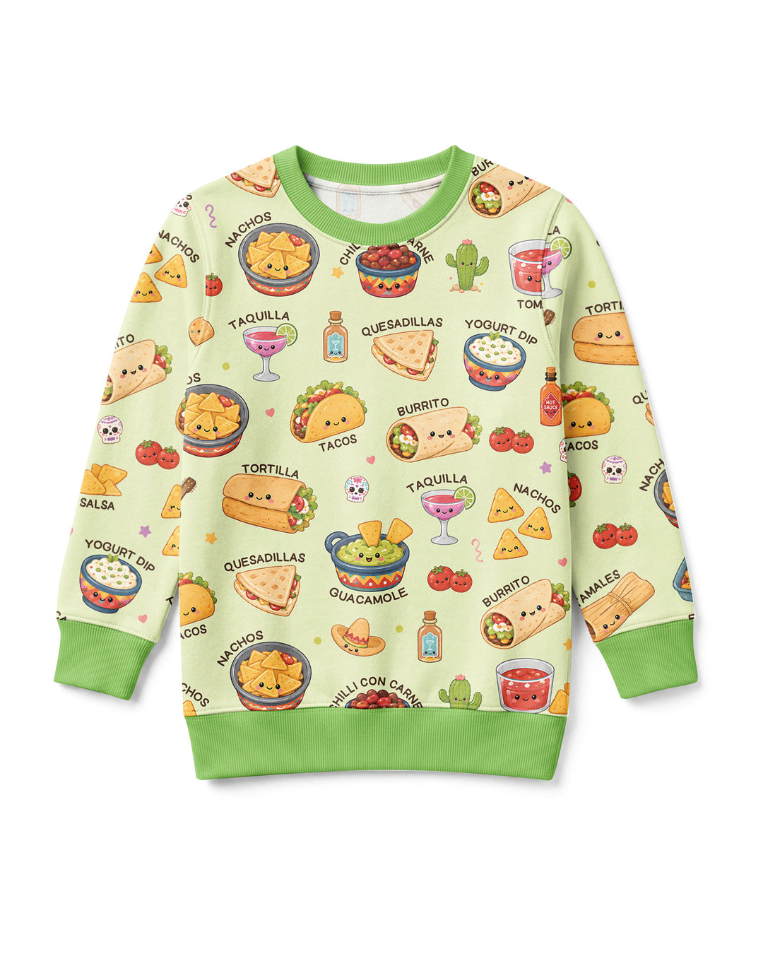Kawaii Mexican Food Bamboo Crewneck Sweatshirt