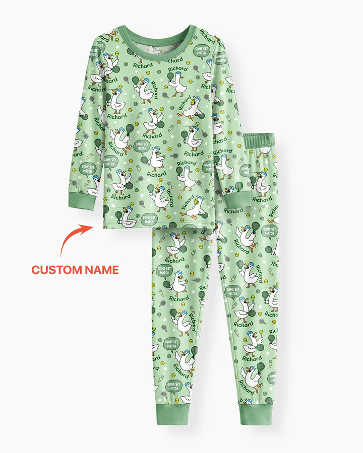 Zweiteiliges Langarm-Pyjama-Set mit Sommerfrüchten