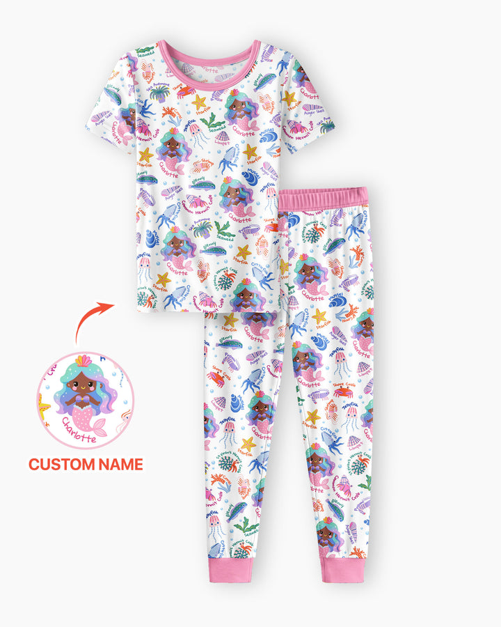 Zweiteiliges, kurzärmliges Pyjama-Set mit Marienkäfern